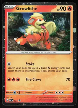 Growlithe 024 Cosmos Holo Promo Scarlet & Violet Promo Pokemon NM - Image 1