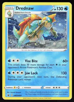 Drednaw SWSH047 Holo Promo Sword & Shield Promo Pokemon MP - Image 1