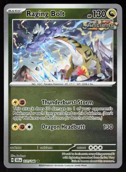 Raging Bolt 111/142 Rare Stellar Crown Pokemon Reverse Holo NM - Image 1