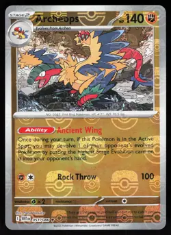 Archeops (Master Ball Pattern) 051/086 Rare White Flare Pokemon NM - Image 1