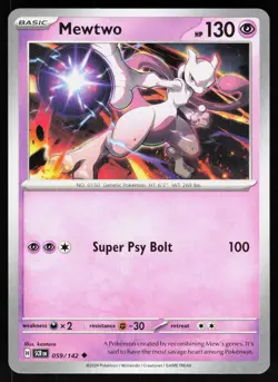 Mewtwo 59/142 Uncommon Stellar Crown Pokemon NM - Image 1