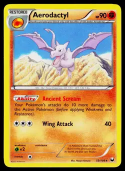 Aerodactyl 53/108 Rare Dark Explorers Pokemon LP - Image 1