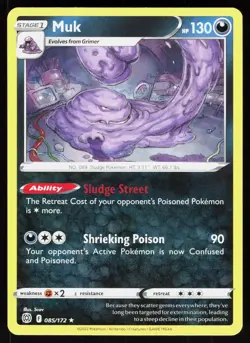 Muk 085/172 Rare Brilliant Stars Pokemon NM - Image 1