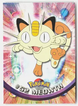 Meowth #52 Topps Trading Cards Series 1 Pokemon Near Mint - Image 1
