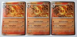 (3) Flareon SVP 167 Black Star Promo Prismatic Pokemon Card NM (Set of 3) - Image 1