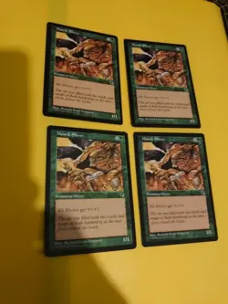 Muscle Sliver playset Tempest. Old Vintage. Magic the Gathering 4 Card - Image 1