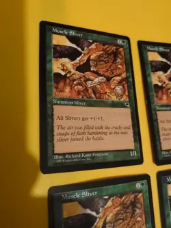 Muscle Sliver playset Tempest. Old Vintage. Magic the Gathering 4 Card - Image 4