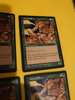 Muscle Sliver playset Tempest. Old Vintage. Magic the Gathering 4 Card - Image 5