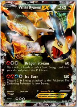 Pokemon Card - White Kyurem EX Promo Holo BW63 Black And White Promo HP - Image 1