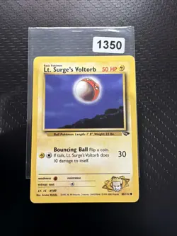 Lt. Surge's Voltorb Common Pokemon Card 86/132 Gym Challenge Set - LP - Image 1