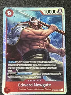 Edward Newgate OP02-004 SR Paramount War One Piece Card Game Whitebeard - Image 1