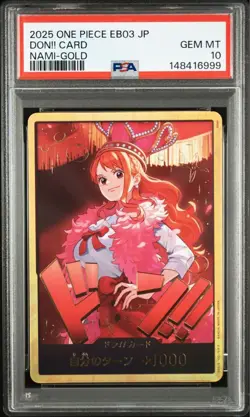 PSA 10 One Piece Card Nami Gold Don Card Super Parallel - Image 1
