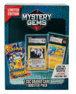 MYSTERY GEMS 1 CGC GRADED CARD ONE BOOSTER PACK SEALED BOX - Image 1
