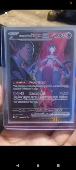 Pokemon TCG Destined Rivals Team Rockets Mewtwo EX Card 231/182 - Image 1