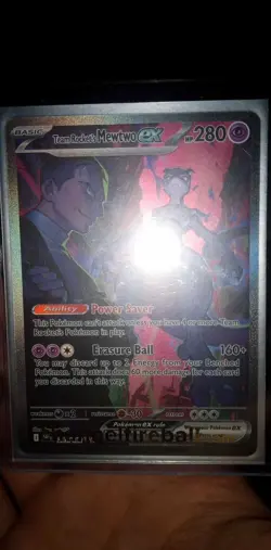 Pokemon TCG Destined Rivals Team Rockets Mewtwo EX Card 231/182 - Image 2
