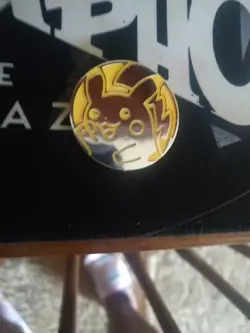 Pikachu Plastic Coin Medal Card Game - Image 1