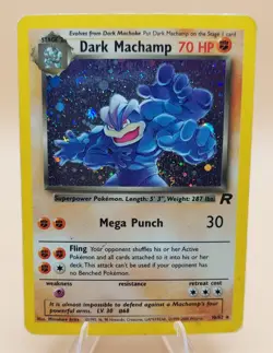 Dark Machamp Holo Rare Team Rocket 10/82 Pokemon Card - WOTC 1999 READ - Image 1
