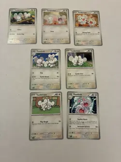 Lot Of 7 Tandemaus and Maushold Pokemon Cards - Image 1