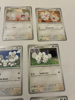 Lot Of 7 Tandemaus and Maushold Pokemon Cards - Image 3