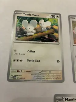 Lot Of 7 Tandemaus and Maushold Pokemon Cards - Image 5
