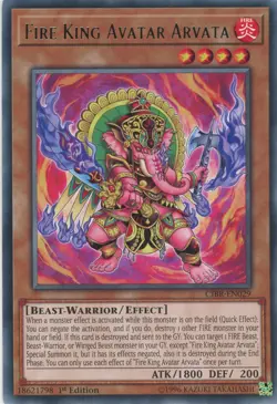 Yugioh Fire King Avatar Arvata CIBR-EN029 Rare 1st Edition LP - Image 1