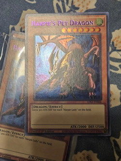 Harpie's Pet Dragon (Purple) Text Ultra Rare LDS2-EN066 Yugioh LP - Image 1