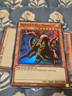 Harpie's Pet Dragon (Purple) Text Ultra Rare LDS2-EN066 Yugioh LP - Image 4