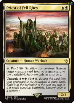 Priest of Fell Rites (Surge Foil) 328 Commander: FINAL FANTASY NM EN - Image 1