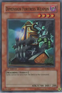 Yugioh Dimension Fortress Weapon CRMS-EN033 Super Rare 1st Edition LP - Image 1