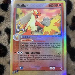 Pokemon Blaziken EX Ruby & Sapphire Reverse Holo 3/109 vintage TCG - Image 1