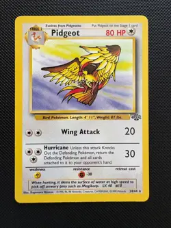 Vintage Pokemon TCG - Pidgeot 24/64 - Jungle Set - LP - Image 1