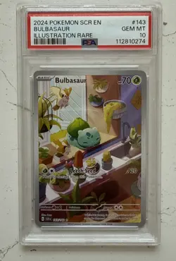 Bulbasaur 143/142 Pokemon TCG Stellar Crown Illustration Rare PSA 10 - Image 1