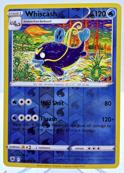 Whiscash 036/189 Reverse Holo Astral Radiance Pokemon TCG Sword Shield NM - Image 1