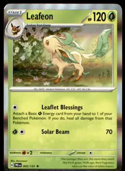 Leafeon 005/131 Holo Rare Prismatic Evolutions Pokemon Holo Near Mint - Image 1