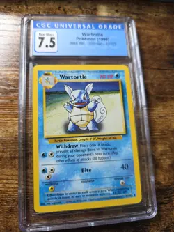 Pokemon Wartortle Base Set Unlimited 42/102 CGC 7.5 - Image 1