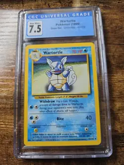 Pokemon Wartortle Base Set Unlimited 42/102 CGC 7.5 - Image 2