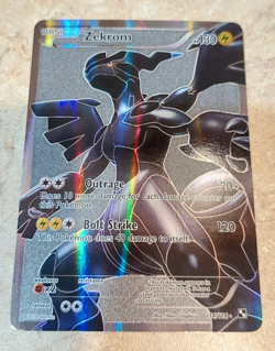 Pokemon Zekrom Card 114/114 Black White Base Full Art Ultra Rare Holo TCG - Image 1