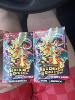 2 Pokemon Mega Evolution Ascended Hero’s Booster Bundle - Image 1