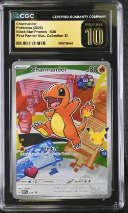 Pokemon Charmander 038 Black Star Promo First Partner - CGC 10 PRISTINE - Image 1