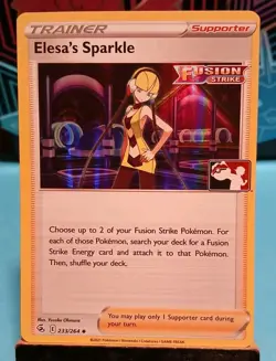 Elesa's Sparkle Holo 233/264 Prize Pack Series Pokemon Play! Mint Condition - Image 2