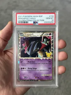 Pokemon Dragapult Prime SWSH132 Holo Celebrations PSA 10 - Image 3