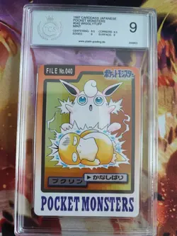 Pokemon Card Wigglytuff Psyduck Pocket Monsters Carddass 1997 Japanese PGS PSA 9 - Image 2