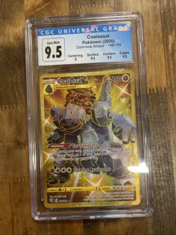 Graded CGC 9.5 2020 Coalossal Pokemon Darkness Ablaze #198 - Image 1