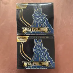 Pokemon TCG Mega Evolution Lucario Elite Trainer Box ETB New Sealed LOT OF 2 - Image 1