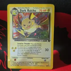 Pokemon TCG Dark Raichu 83/82 Team Rocket Secret Rare Holo 70 HP English 2000 - Image 1