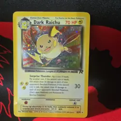 Pokemon TCG Dark Raichu 83/82 Team Rocket Secret Rare Holo 70 HP English 2000 - Image 2