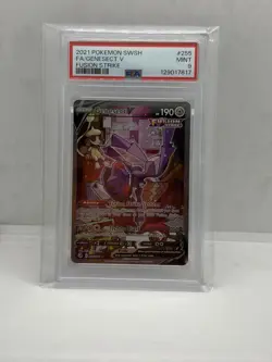 GENESECT V PSA 9 2021 POKEMON SWORD & SHIELD FUSION STRIKE #255/264 FA 9217 - Image 1