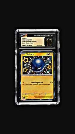 2024 Pokemon - Voltorb - 133/091 - Shiny Rare - Paldean Fates - CGC Pristine 10 - Image 1
