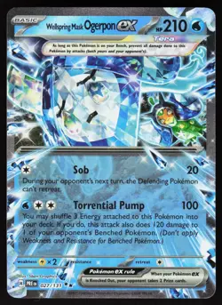 Wellspring Mask Ogerpon ex 027/131 Prismatic Evolutions Pokemon Holo NM - Image 1
