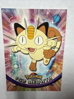 1999 Pokemon #52 Meowth Topps Series 1 - Image 1